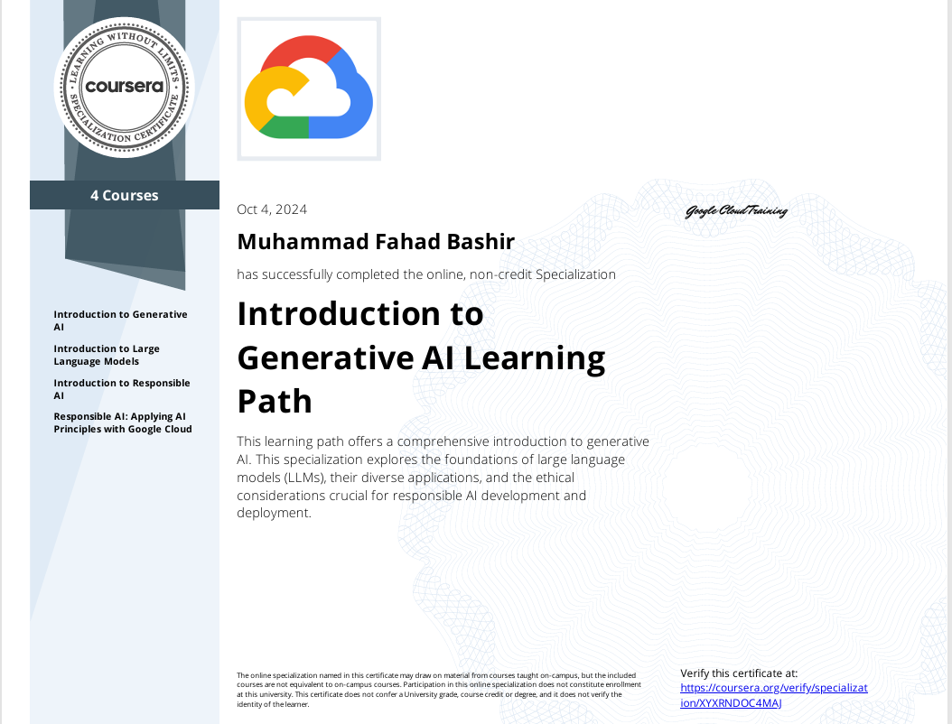 Google AI Essentials Certification
